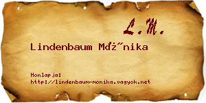 Lindenbaum Mónika névjegykártya